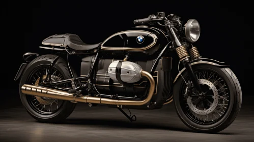Black and Gold Motorcycle: A Vintage-Inspired Masterpiece