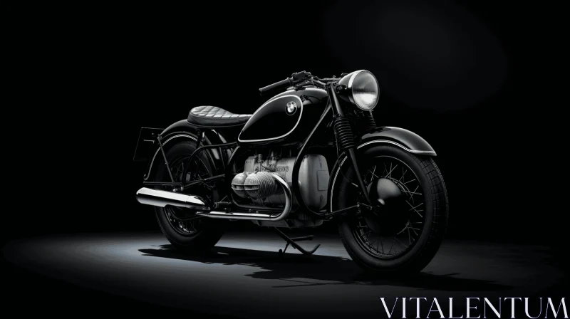 Captivating Motorcycle Artwork: A Timeless Nostalgia in Photorealistic Renderings AI Image