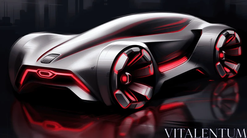 Futuristic Concept Car with Modern Technology - Captivating Drawing AI Image