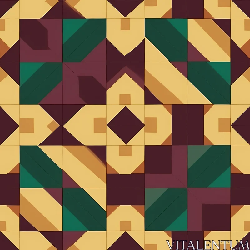 Moroccan Inspired Geometric Pattern - Seamless Design AI Image