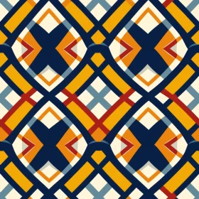 Retro Geometric Diamond Pattern - Moroccan Tilework Inspiration
