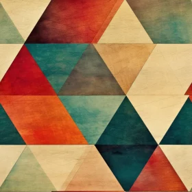 Textured Triangle Pattern in Red, Blue, Green, and Yellow