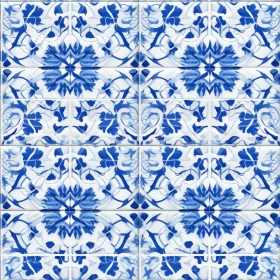 Blue and White Portuguese Tiles Pattern