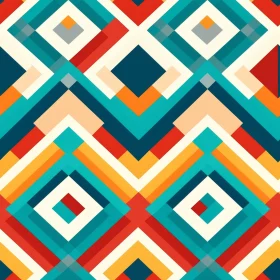 Colorful Geometric Pattern for Fabric and Wallpaper