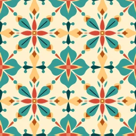 Colorful Tile Pattern - Seamless Vector Design