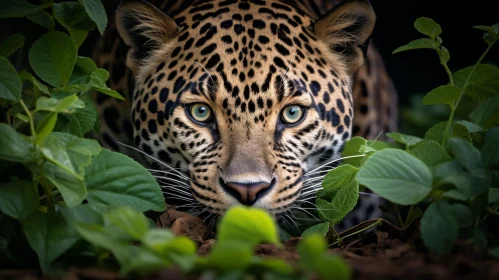 Jaguar Close-Up Portrait in Jungle