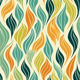 Cheerful Abstract Leaves Pattern