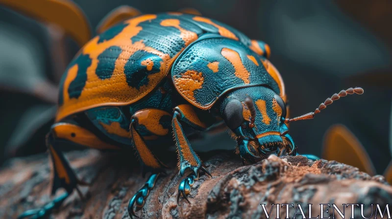AI ART Detailed Beetle Close-Up Photo