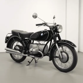Sleek Black BMW Motorcycle in a Dark Building | Dusseldorf School of Photography