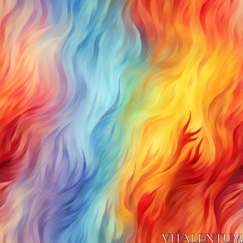 Colorful Abstract Wavy Background Art AI Image