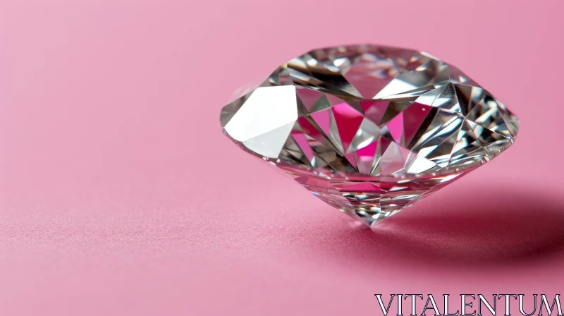 AI ART Luxurious Diamond Sparkle on Pink Background