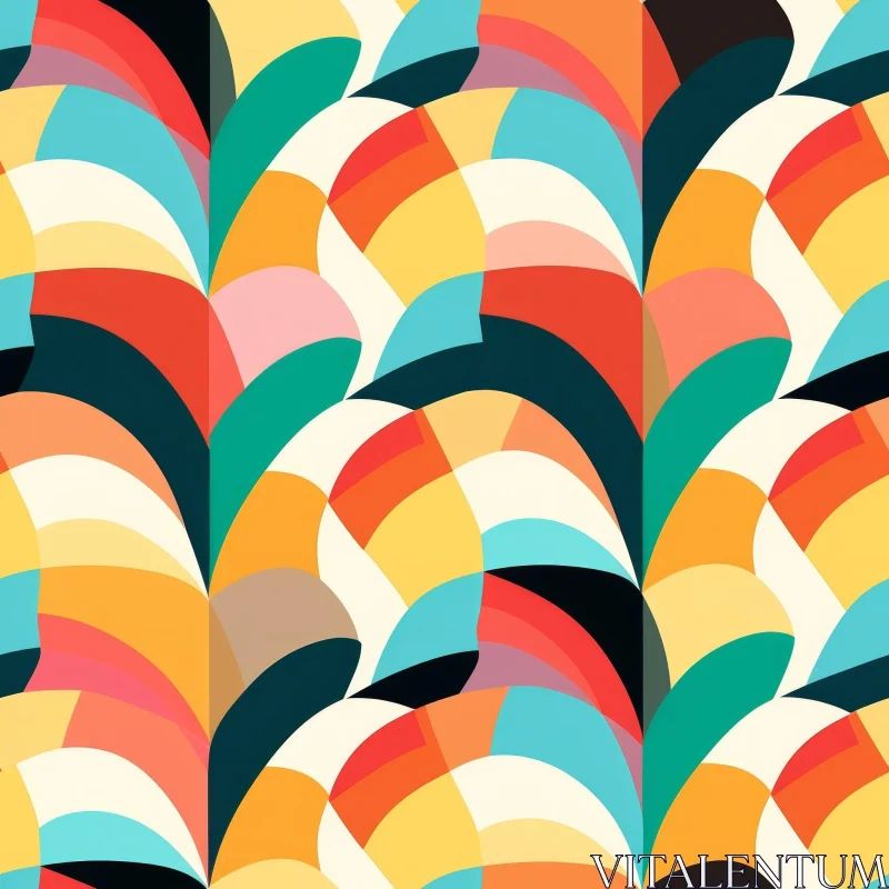 Colorful Abstract Vector Pattern for Fabric and Wallpaper AI Image