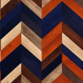Colorful Zigzag Wooden Parquet Floor