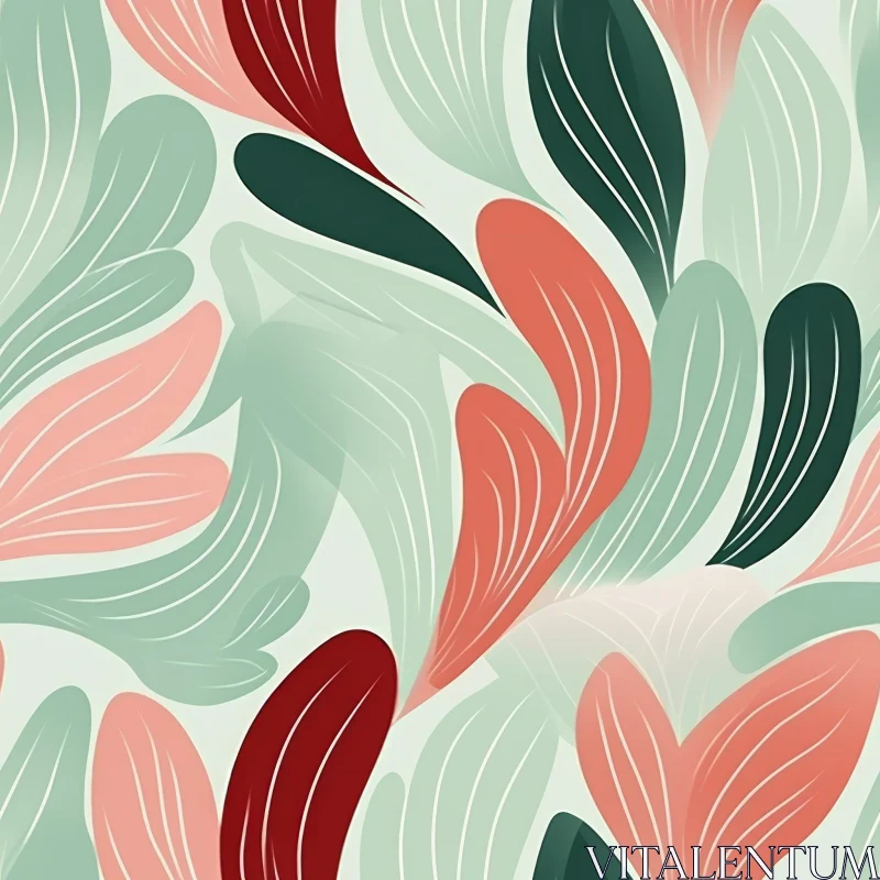 Dreamy Abstract Leaves Pattern AI Image