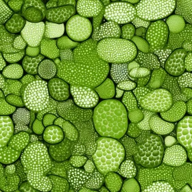 Green and White Organic Shapes Pattern