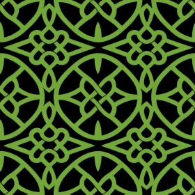 Intricate Green Celtic Knots Seamless Pattern