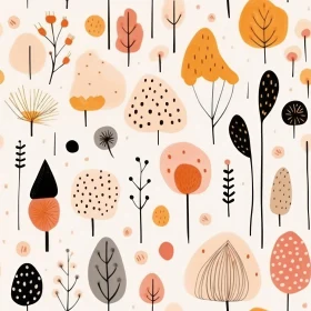 Nature-inspired Hand-drawn Pattern for Decor