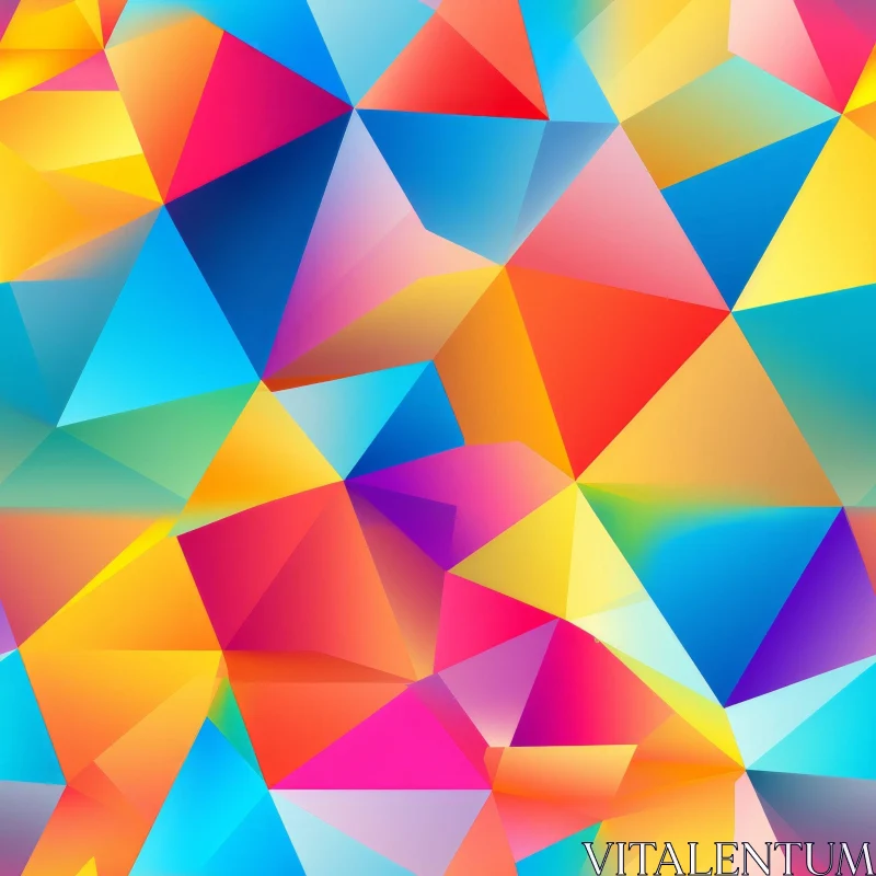 AI ART Colorful Triangle Pattern - Seamless Design