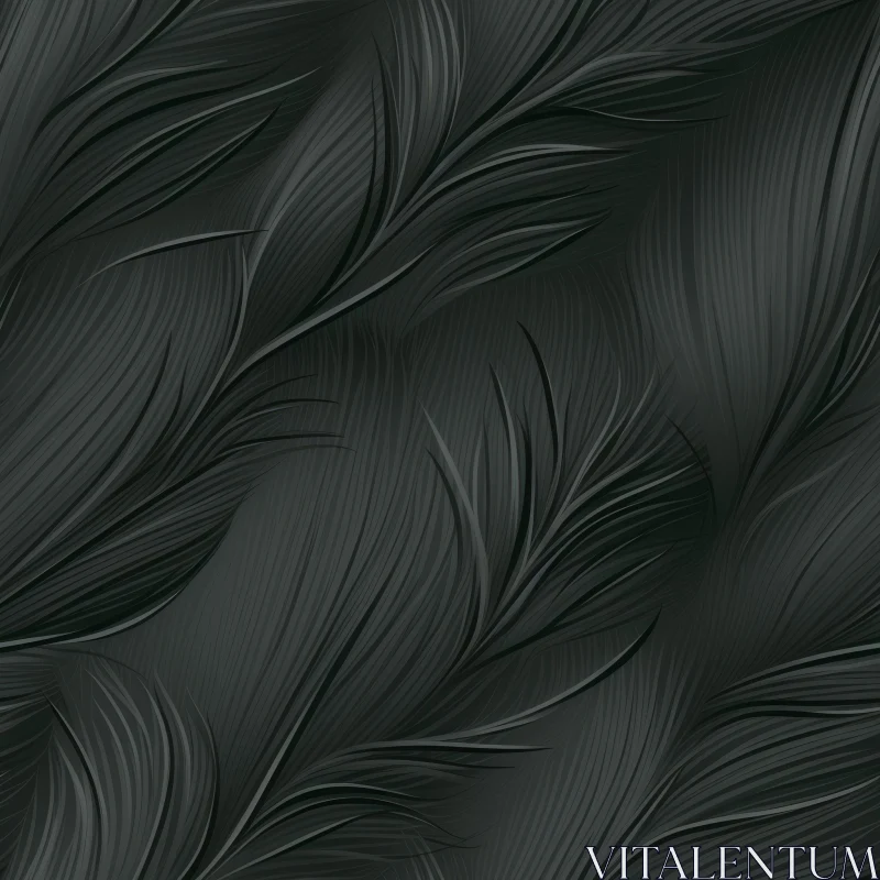 Dark Feathers Seamless Pattern | Vector Background Design AI Image