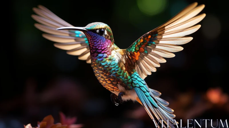 AI ART Graceful Hummingbird in Flight
