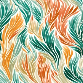 Abstract Watercolor Leaves Pattern