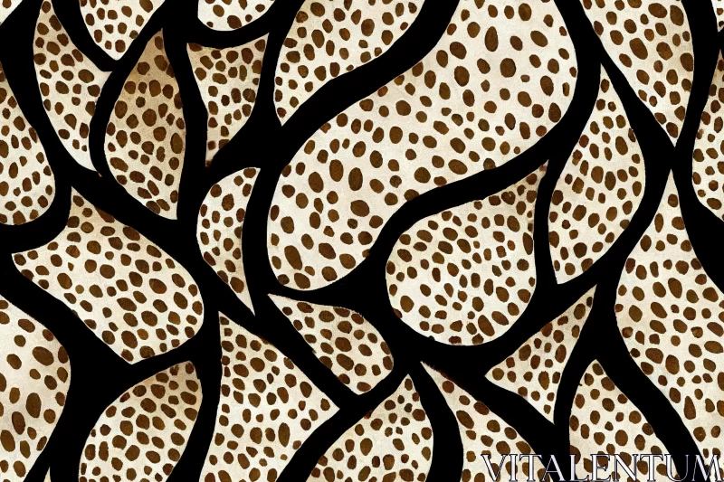 Captivating Cheetah Spot Pattern with Layered Organic Forms AI Image