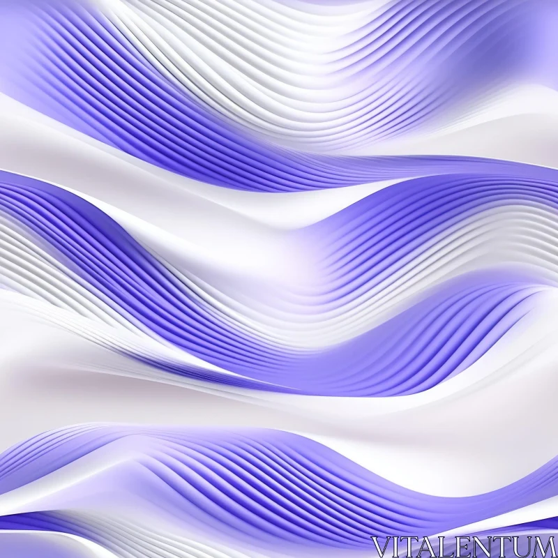 Ethereal Purple and White Wavy Pattern AI Image