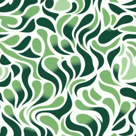 Green and White Geometric Wave Pattern