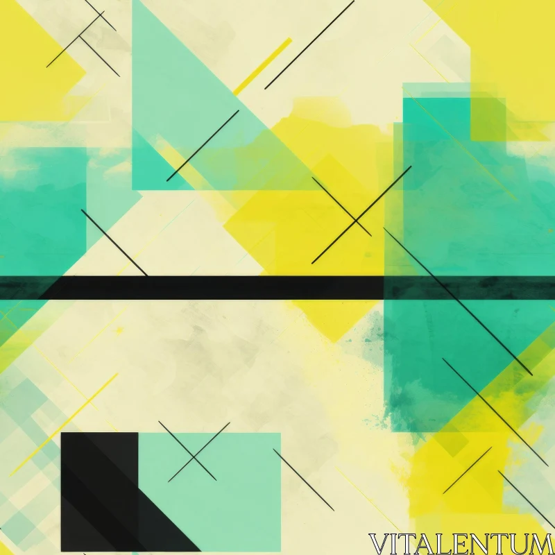Colorful Geometric Abstraction Composition AI Image