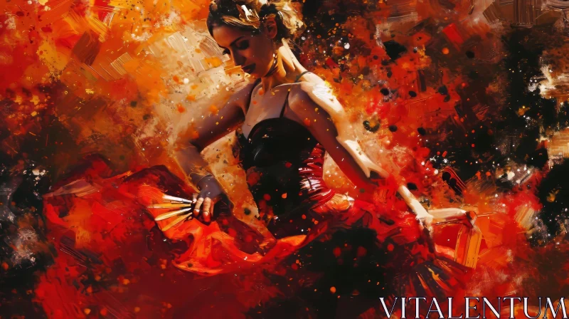 Flamenco Dancer Painting | Captivating Artwork AI Image