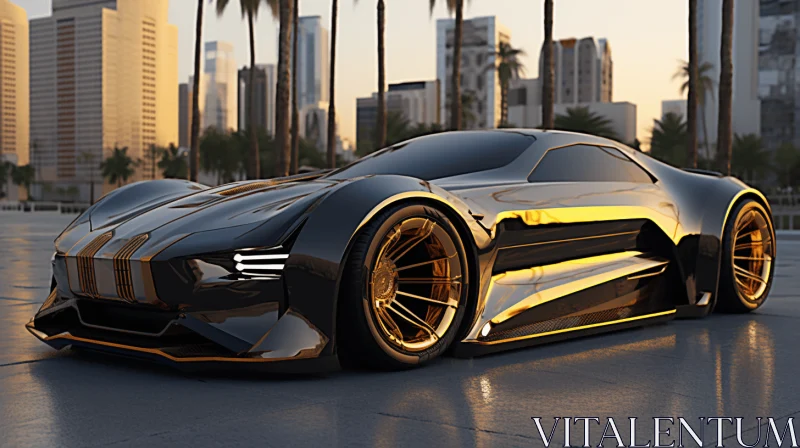 Luxurious and Futuristic Sports Car | Ray Tracing | Postmodern Mashup AI Image