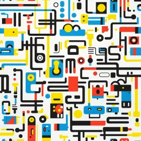 Modern Geometric Seamless Pattern