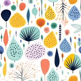 Playful Floral Vector Pattern for Fabric and Wallpaper