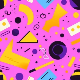 Abstract Geometric Shapes Seamless Pattern