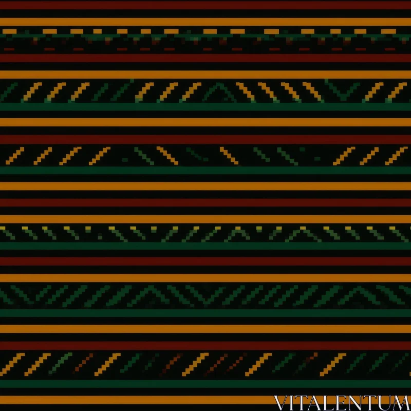 AI ART Ethnic African Stripes Geometric Pattern