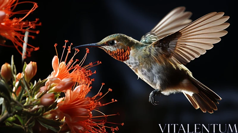 Graceful Hummingbird in Flight AI Image