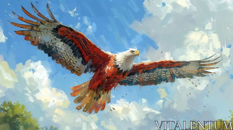 Majestic Eagle Painting in Realistic Style AI Image