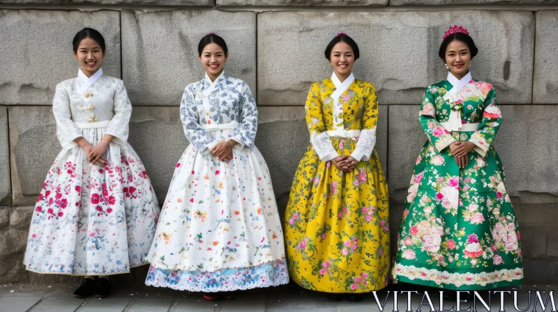 Traditional Korean Hanbok Dresses: A Captivating Portrait of Korean Culture AI Image