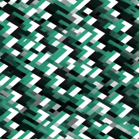 Dark Green Geometric Striped Pattern