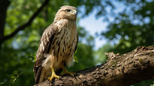 Majestic Hawk in Forest - Wildlife Photography