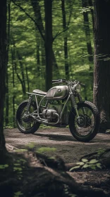 Captivating BMW Motorcycle in Woods: Industrial Design Masterpiece