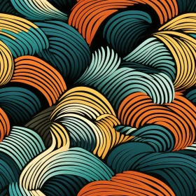 Colorful Abstract Waves Seamless Pattern