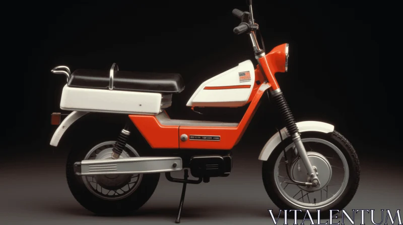 AI ART Retro 1970s Motorcycle in Neo-Geo Minimalist Style