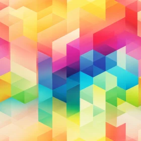 Colorful Geometric Hexagon Pattern for Design