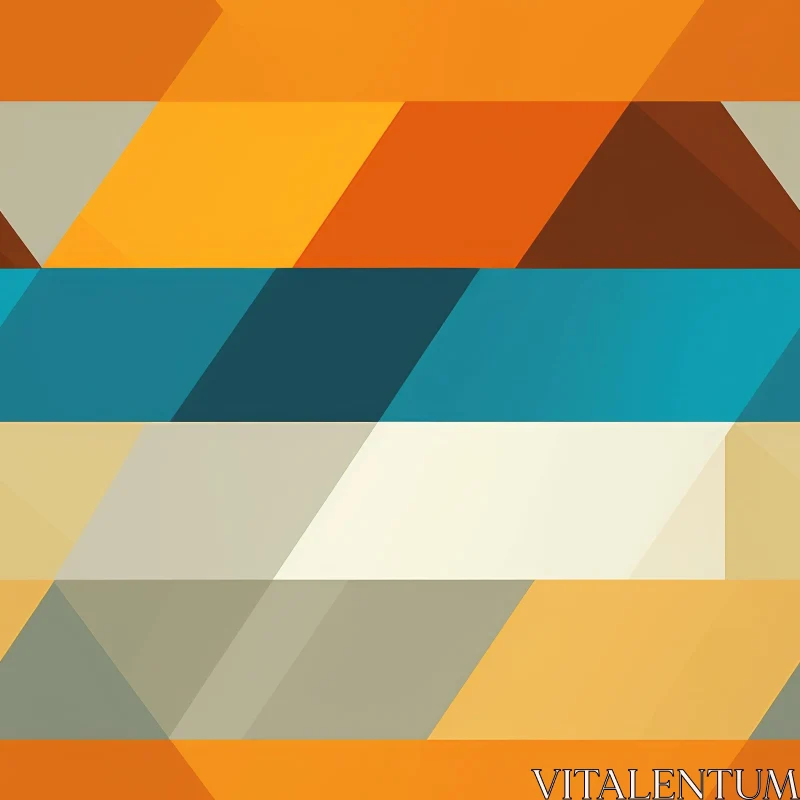 Colorful Horizontal Stripes Geometric Pattern AI Image
