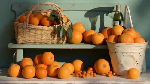 Oranges Still Life Composition