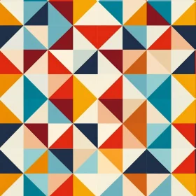 Retro Geometric Triangle Pattern