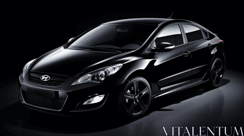 Sleek and Elegant: The Hyundai i30 Dark Coupe in Monochromatic Style AI Image