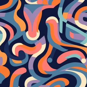 Vibrant Abstract Painting with Organic Shapes