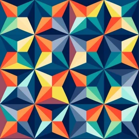 Bright Geometric Pattern Inspired by Moroccan Tiles